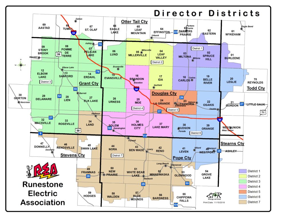 Service Territory Map Runestone Electric Association